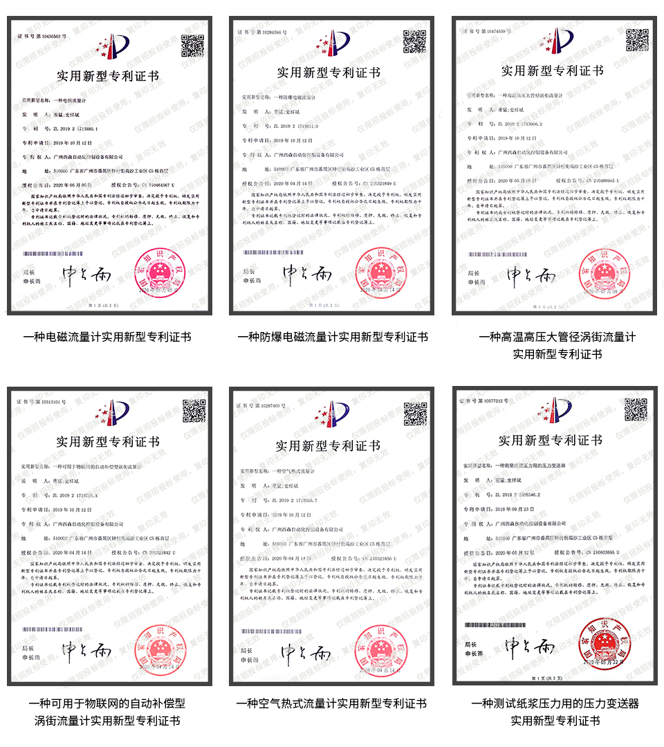 西森·中國(guó)產(chǎn)品專(zhuān)利證書(shū)
